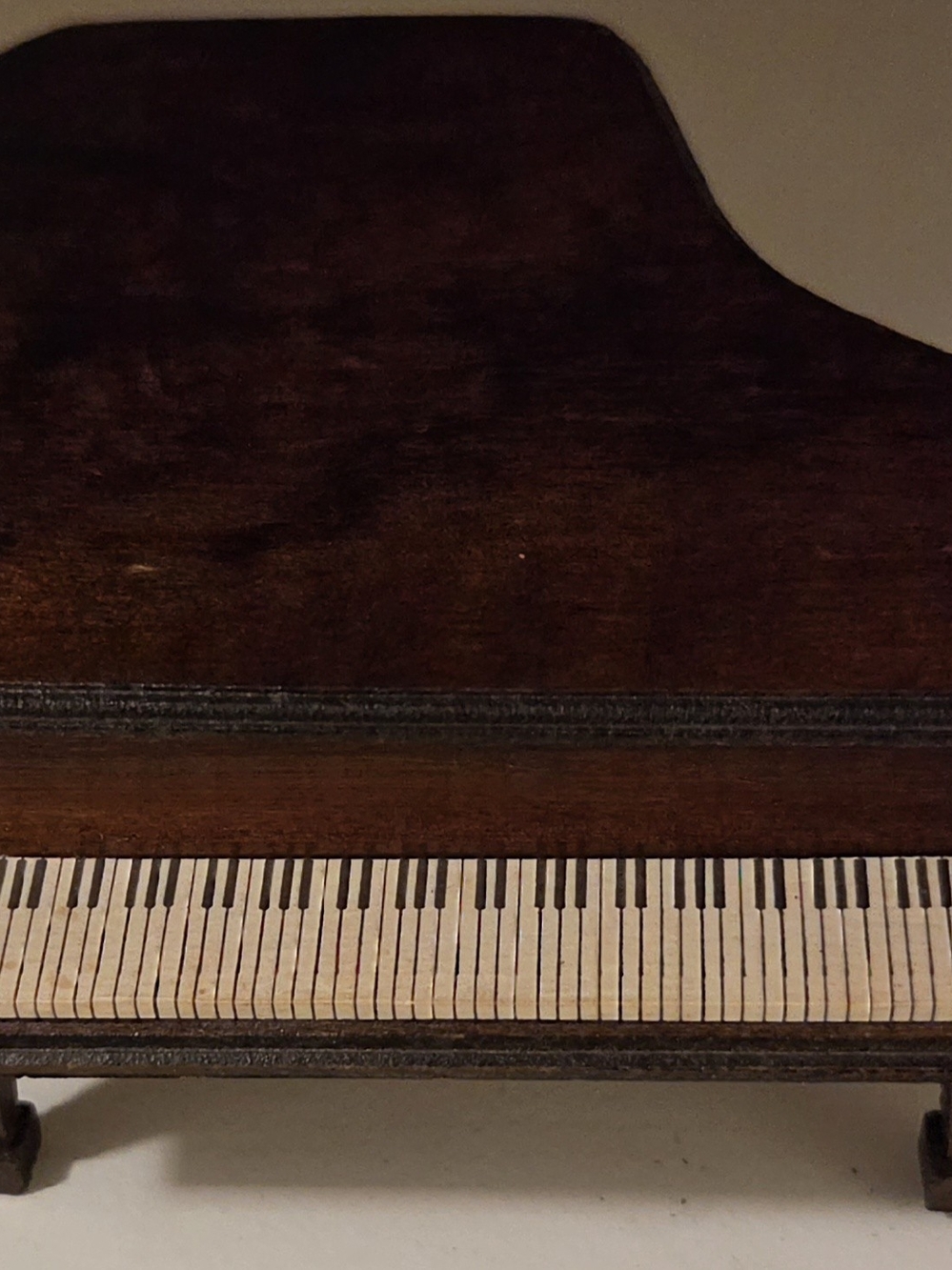 Vintage 1960s-70s Shackman Japan Wood Grand Piano Music Box Beautiful Dreamer